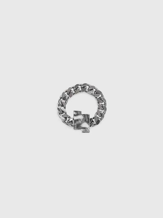 TRS chain ring [BOLD] Silver
