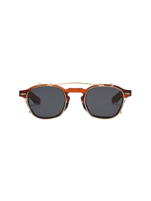 OSLO CLIP-ON SUNGLASSES (RED TWO-TONE)