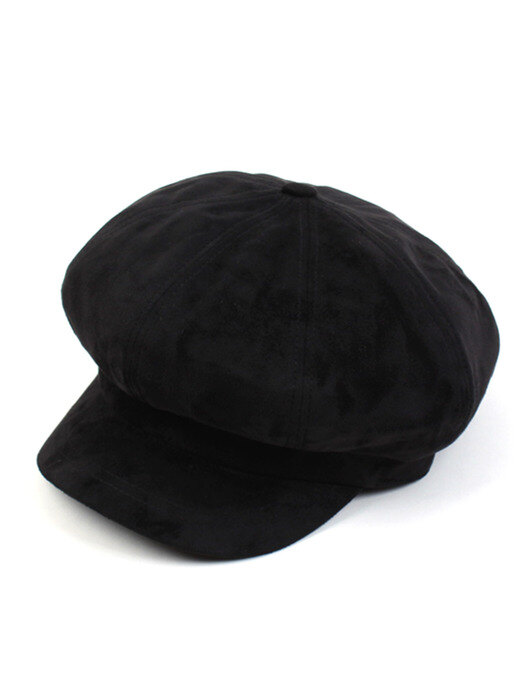 Soft Suade Black Newsboy Cap 뉴스보이캡