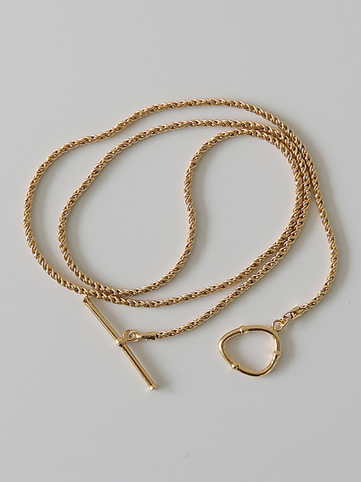GOLD BAMBOO NECKLACE