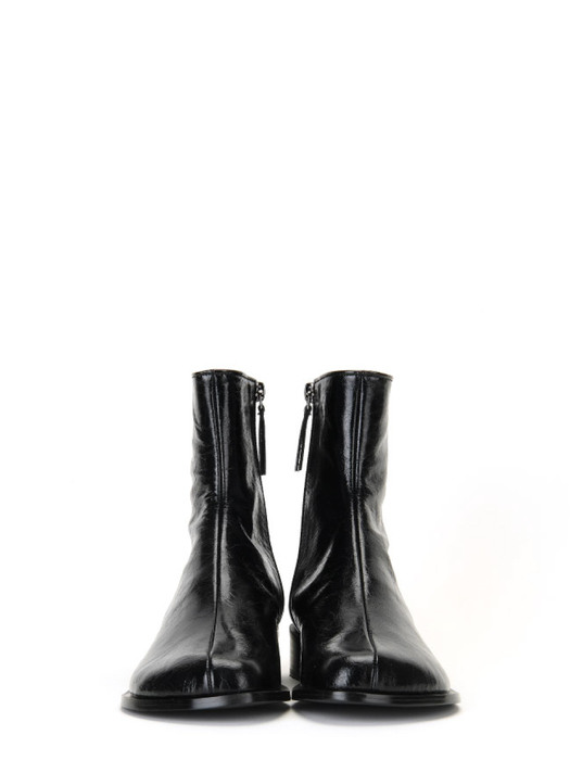 Flat Ankle Boots (Black)