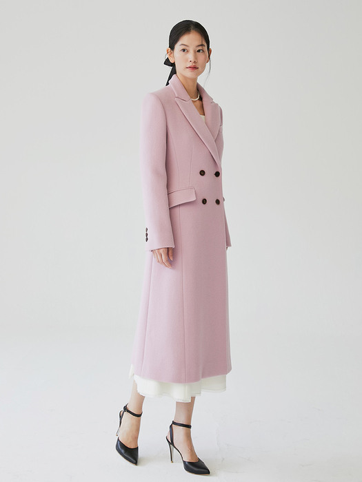 [미전시]BRYNLEE Slim double breasted coat (Lavender pink)