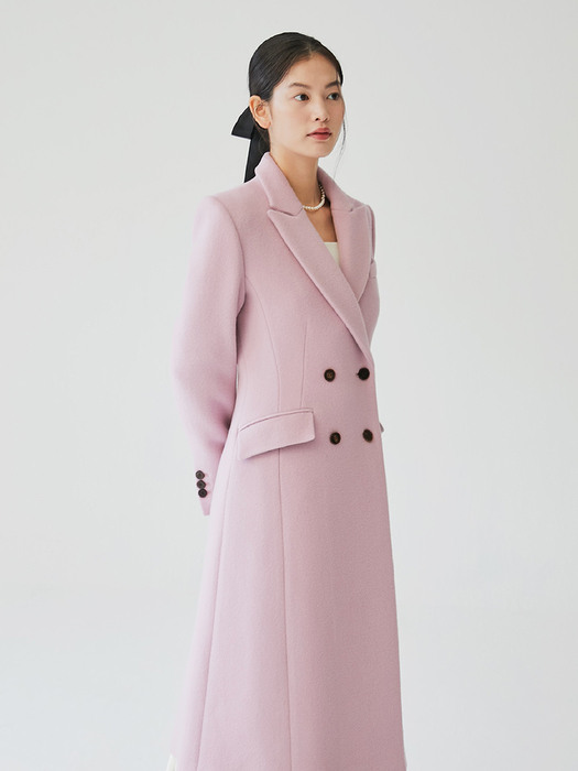BRYNLEE Slim double breasted coat (Lavender pink)
