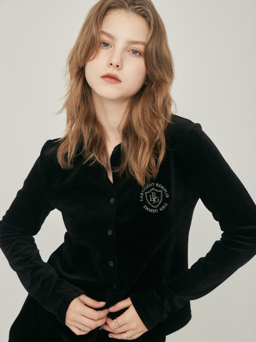 LO VELOUR SHIRT(BLACK)