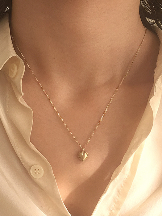 14k bay heart necklace