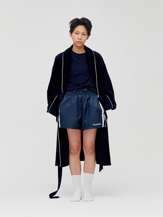 ZIONT_homemade Embroidery Robe_navy