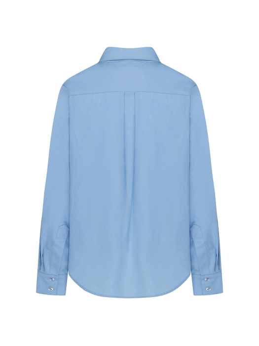 Cotton Pocket Shirt-Sky Blue
