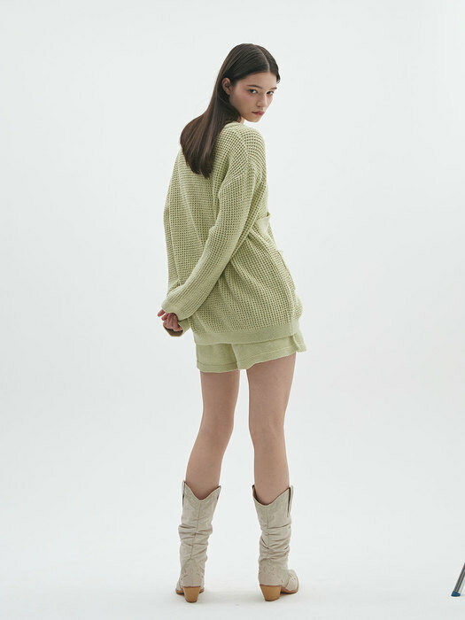 WAFFLE KNIT SET (GREEN)