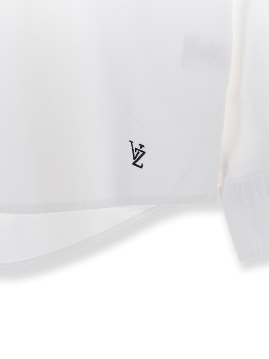 VZ 로고 빅 오버핏 옥스포드 셔츠 화이트