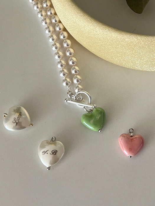 COLORFUL HEART TOGGLE NECKLACE