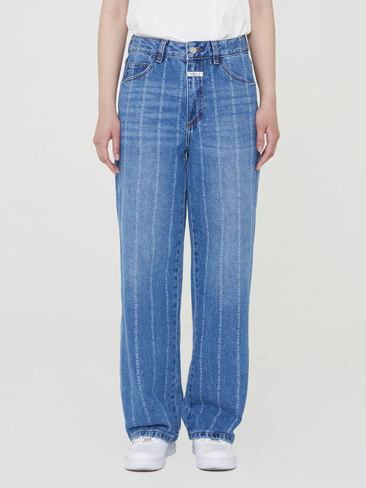 [MENS] HEEJOO LETTERING DENIM PANTS blue