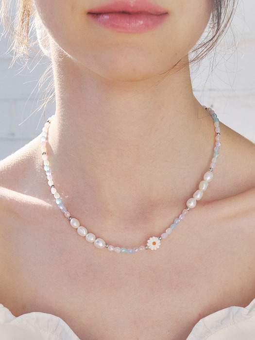 [ENGBROX] aespa着用☆PASTEL MOMENT DAISY NECKLACE 에스파 닝닝착용]pastel moment daisy necklace - 앵브록스