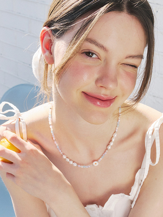 [ENGBROX] aespa着用☆PASTEL MOMENT DAISY NECKLACE 앵브록스]pastel moment daisy necklace