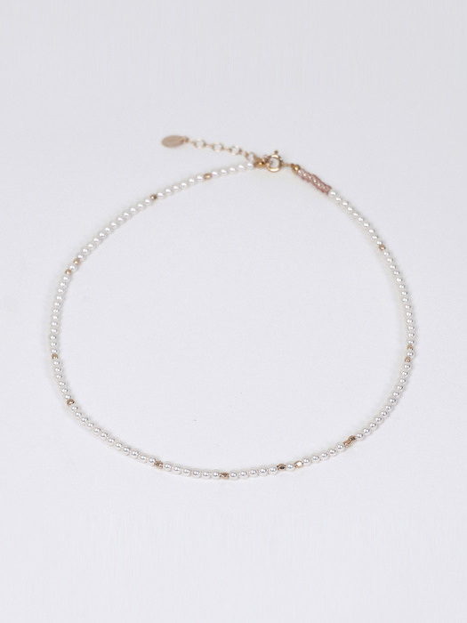 golden beads pearl necklace