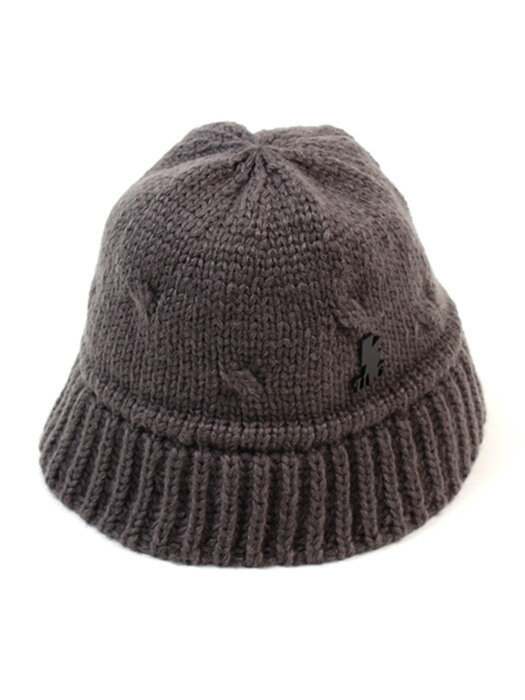 Wool Gray Knit Drop Bucket Hat 니트버킷햇