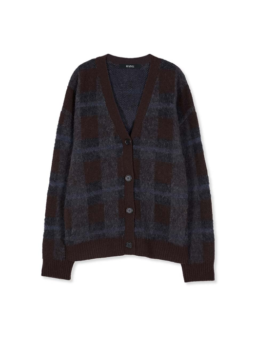 Check Cardigan  in Brown VK2WD783-93