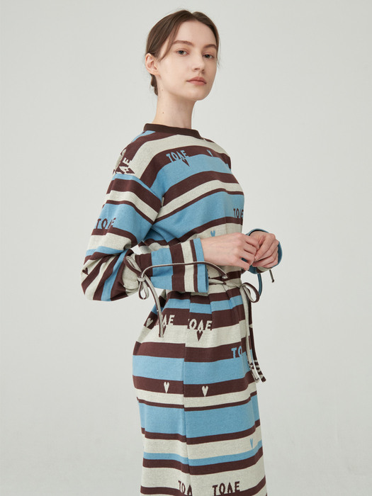 Stripe Loose-Fit Long Dress 