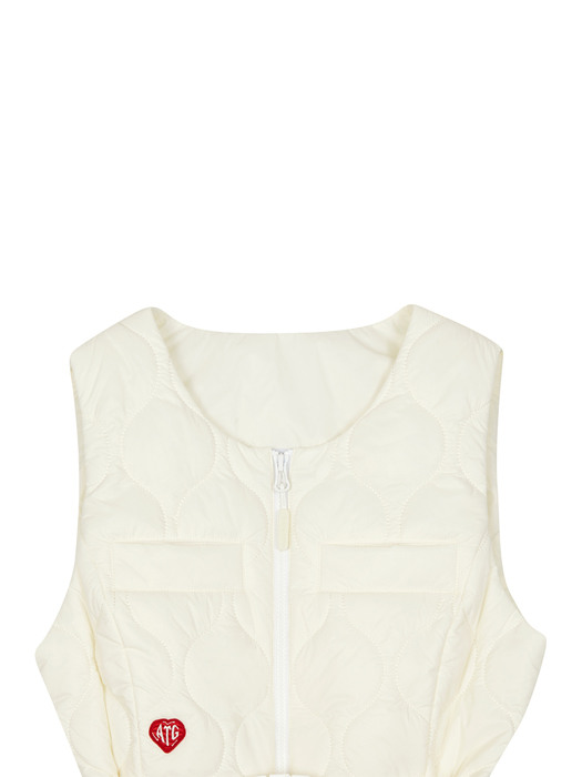 QUILTING VEST IVORY