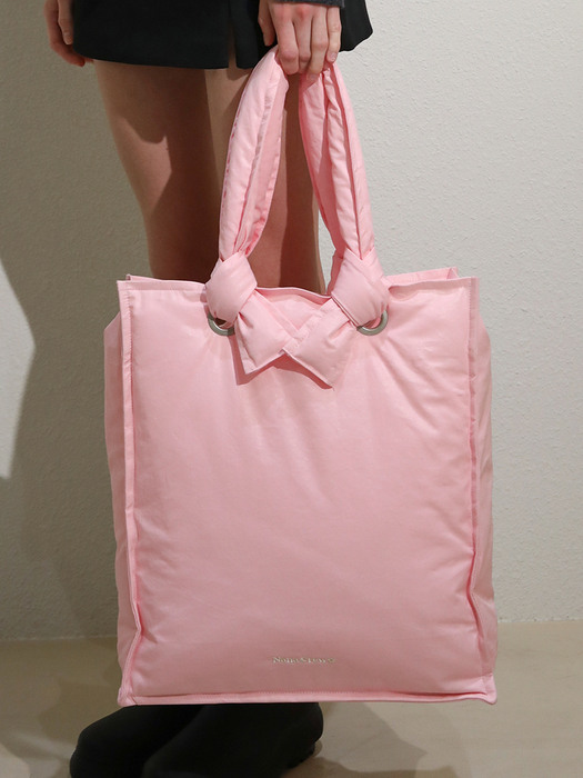 BELLY PUFFER TOTE BAG-BLUSH PINK