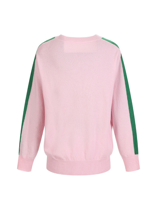 (30/70 cashmere/wool) LS crew neck_pink