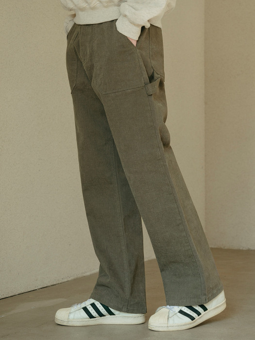 P1017 Carpenter wide pants_Khaki