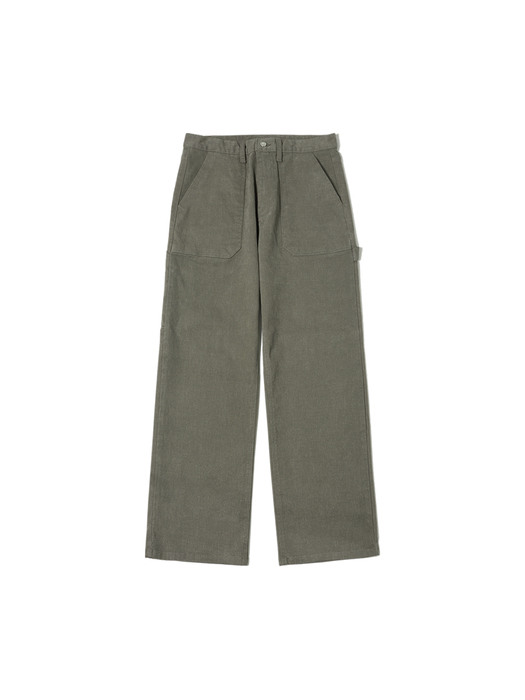 P1017 Carpenter wide pants_Khaki