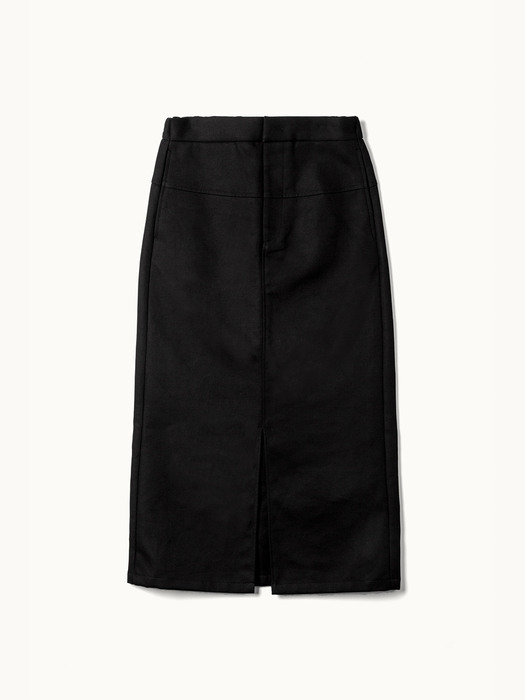 [리퍼브]Front slit midi skirt