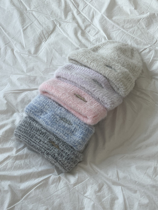 Mixed Knit Fuzzy Beanie (5 Colors)