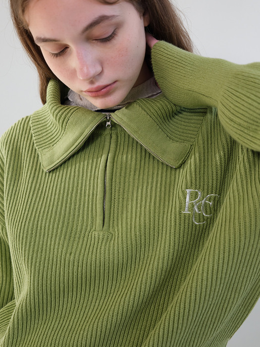 RCC Knit Half Zipup [GREEN]