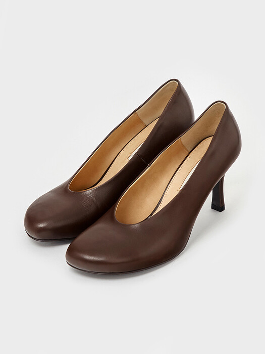 Balloon Stiletto Heels Dark-Brown