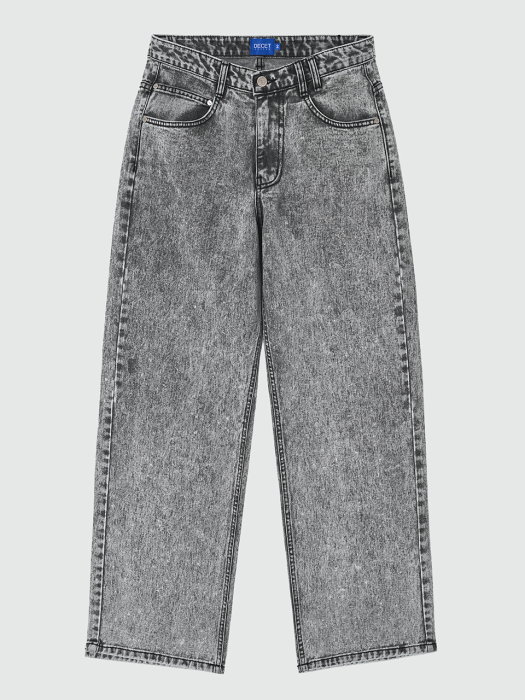 Mid Rise Wide Jeans DCPT027SnowBlack