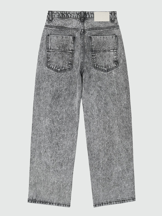 Mid Rise Wide Jeans DCPT027SnowBlack