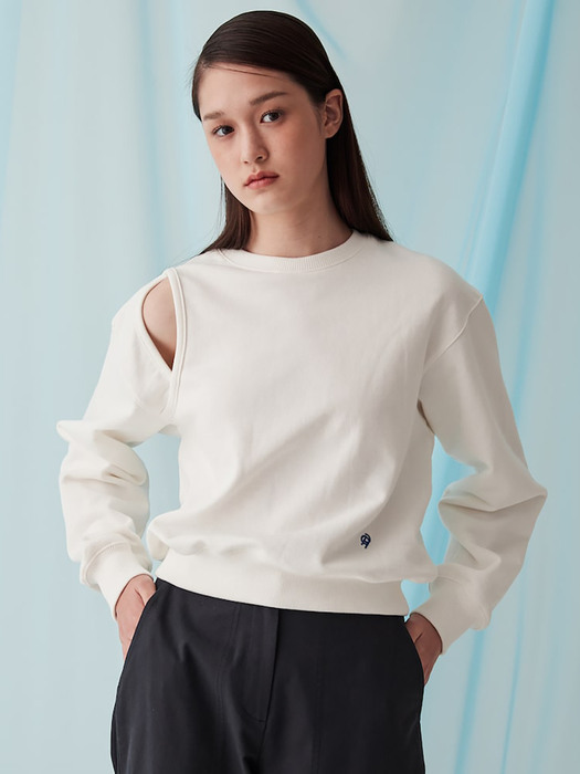CutOut Point Sweatshirts  Ivory White (KE3140M030)