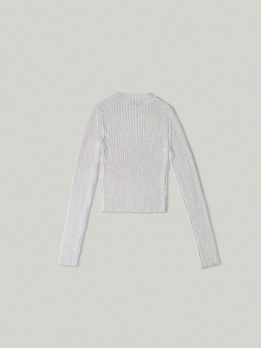 LONG SLEEVE CROP KNIT [2COLOR]