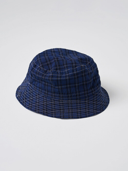 Via Check bucket hat (Blue check)