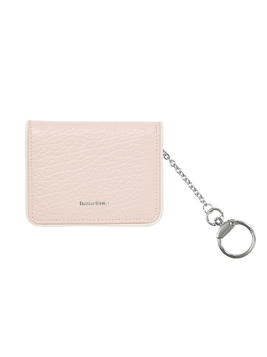 leather keyring card holder (레더 키링 카드 홀더) - 라이트핑크
