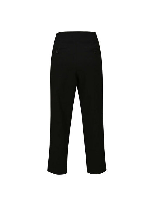 HIGH-RISE BUTTON DETAILED TROUSERS (BLACK)