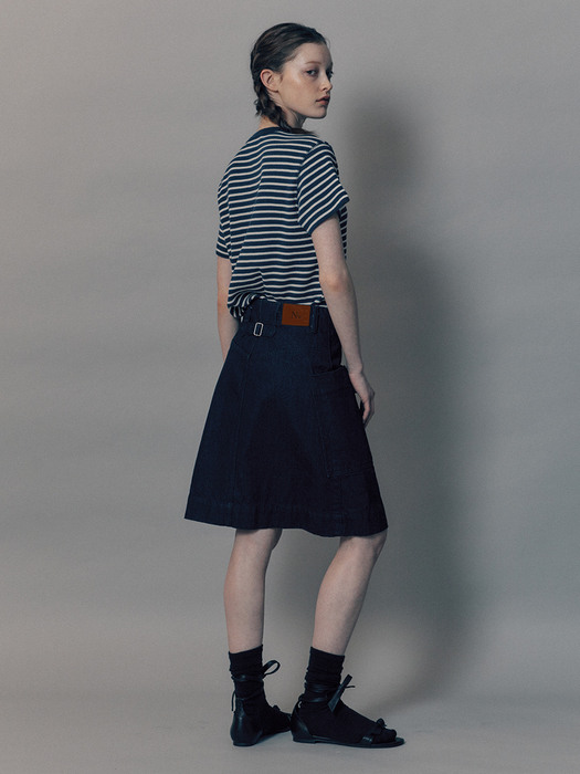 Side pocket skirt (Indigo)