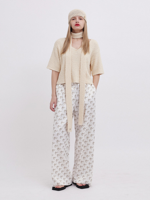 Pattern Lounge Pants Ivory