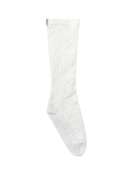 Lace Ankle Tights (White)