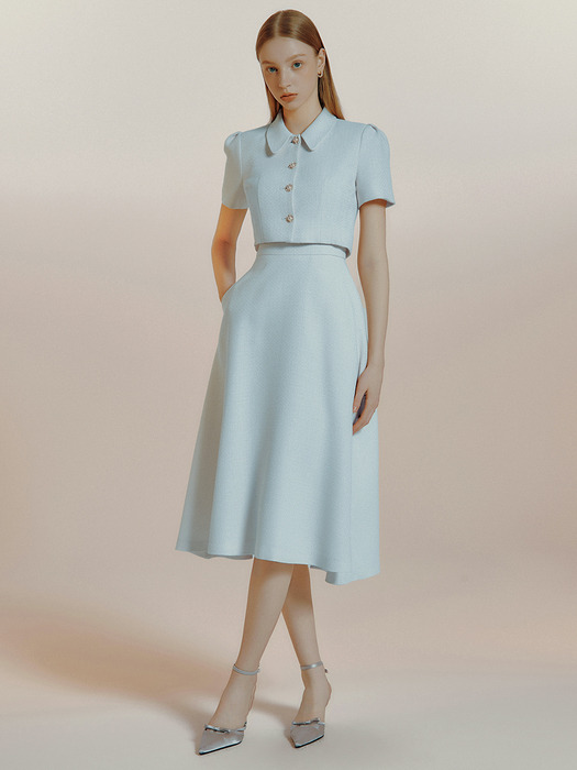 Russu tweed midi skirt(4colors)
