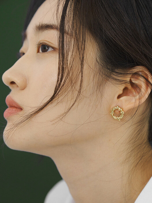 Round Wave Earrings S