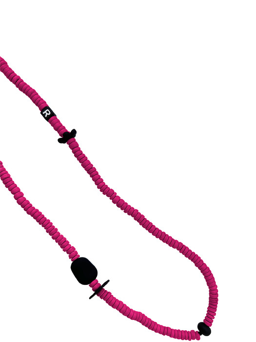 nature beads crossbody  phone strap magenta