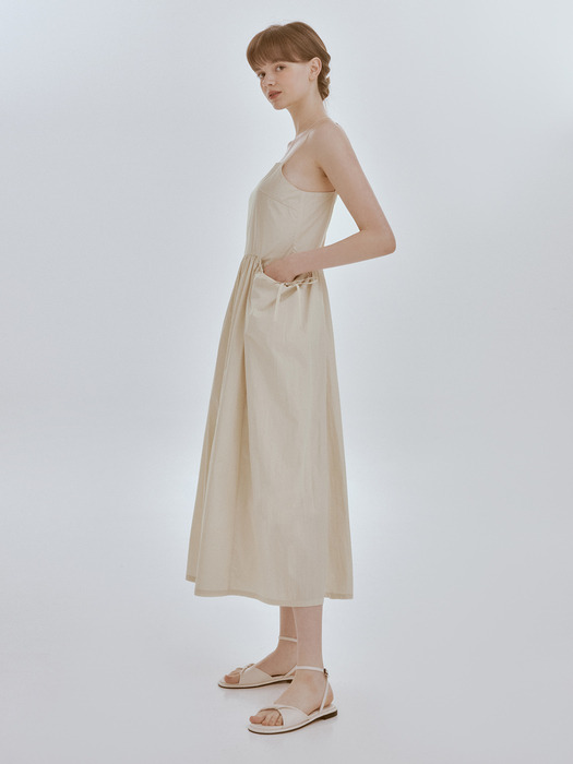 Float string dress (beige)