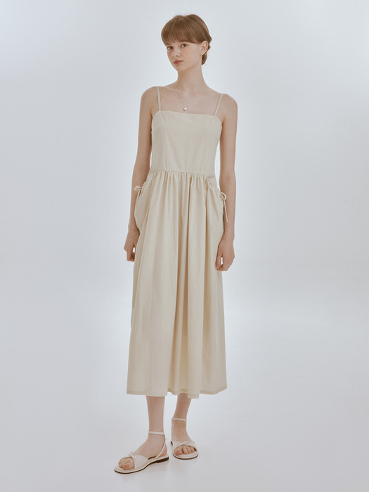 Float string dress (beige)