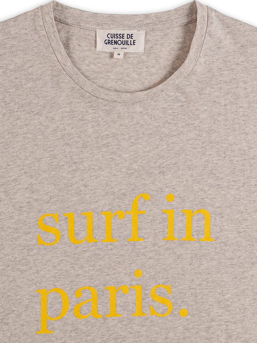 T-SHIRT SURF IN PARIS LIGHT GREY / YELLOW