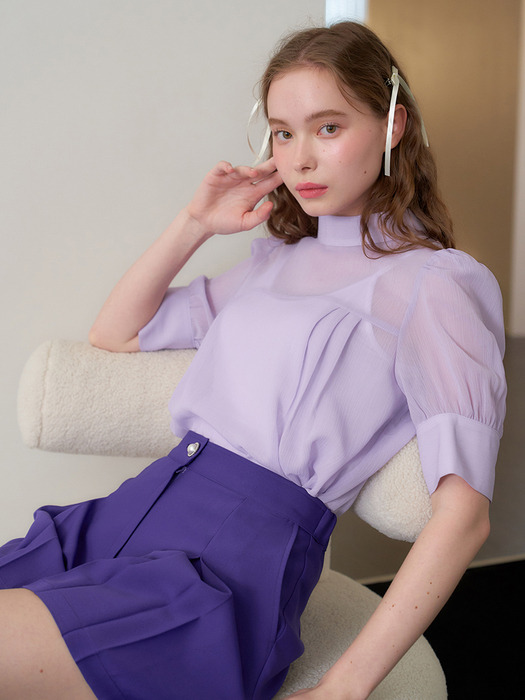 LILAC CHIFFON BLOUSE