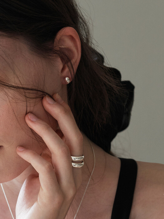 [단독][SET] Everyday silverball earrings+necklace