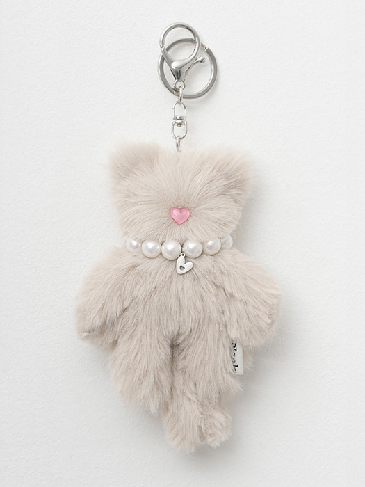 [선물포장/이니셜선택] Binyang Keyring(beige) 비냥 고양이 키링