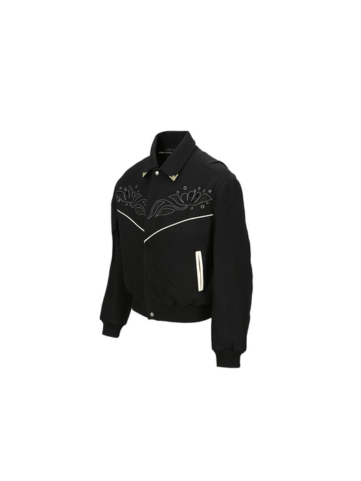 LEMMANS WOOL BLOUSON JACKET awa553m(BLACK)